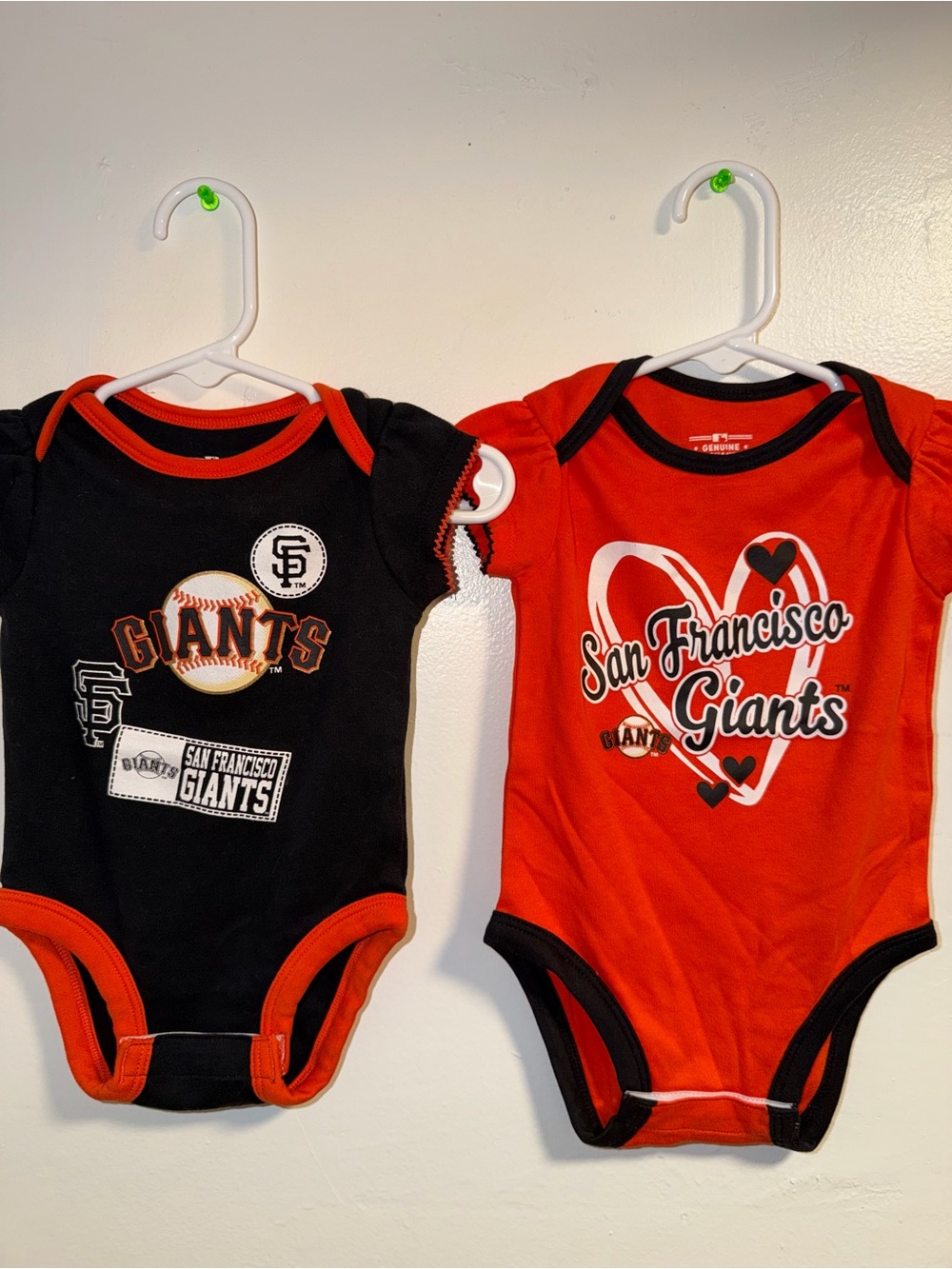 MLB Giants One-Piece Bodysuits - Orange and Black